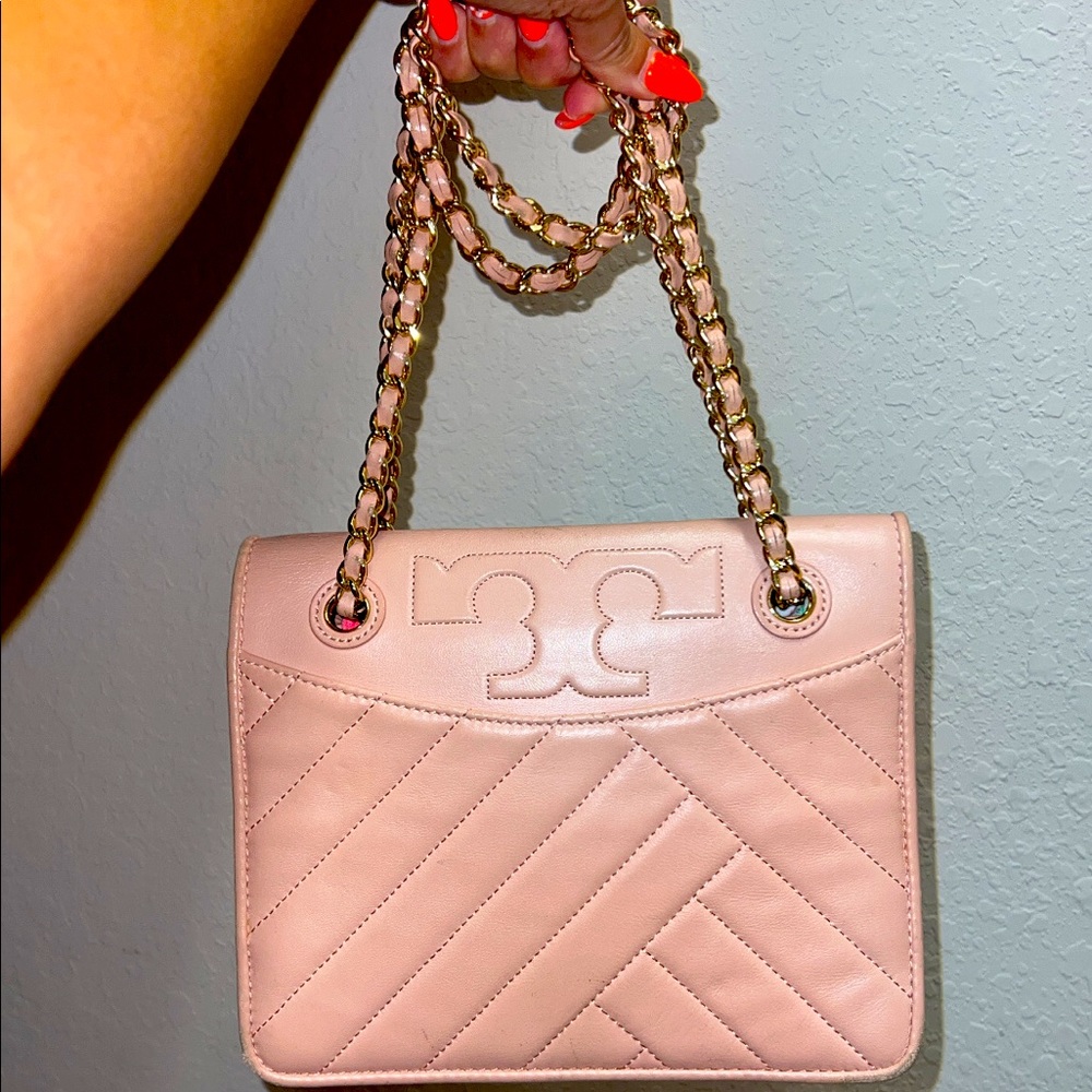 Blush Tory Burch chain bag